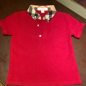 Baby boys Burberry shirt ♥️. Only worn 1 time for pictures